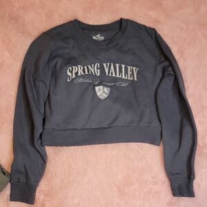 Hollister Women's Dark Gray Spring Valley Sweatshirt